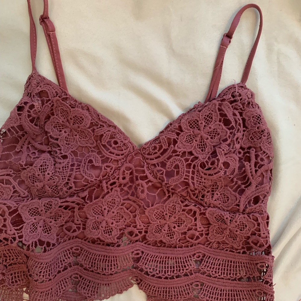 Pacsun Kendall and Kylie Crop Top Dark Pink